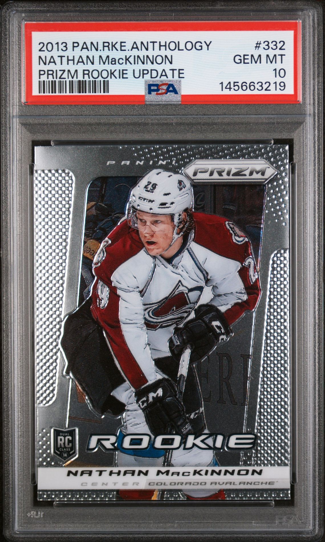 2013 Panini PANINI ROOKIE ANTHOLOGY PRIZM ROOKIE UPDATE #332 Nathan Mackinnon front