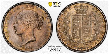 1845 1/2 Cr S-3888 MS63