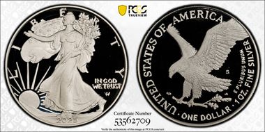 2025-S $1 Silver Eagle First Strike PR70DCAM
