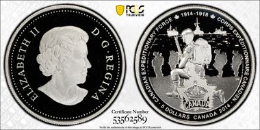 2014 $5 WWI-Expeditionary Force PR69DCAM