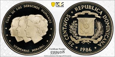 1986 25C KM-61.2 Cu-Ni PR69DCAM