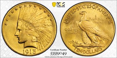 1913 $10 MS63+