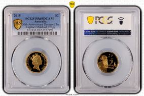 2018 $2 30th Anniversary Designed by Raphael Maklouf Effigy PR69DCAM