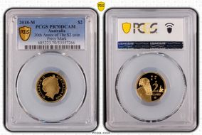 2018-M $2 30th Anniv of The $2 coin Privy Mark PR70DCAM