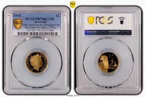 2018 $2 30th Anniversary Designed by Ian Rank-Broadley Effigy PR70DCAM