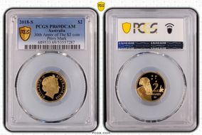 2018-S $2 30th Anniv of The $2 coin Privy Mark PR69DCAM