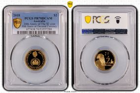 2018 $2 30th Anniv of The $2 coin 50th Anniv of Decimal Currency PR70DCAM