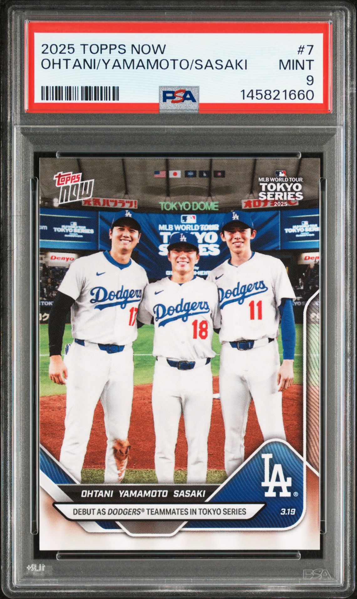 2025 Topps TOPPS NOW #7 Ohtani/Yamamoto/Sasaki front