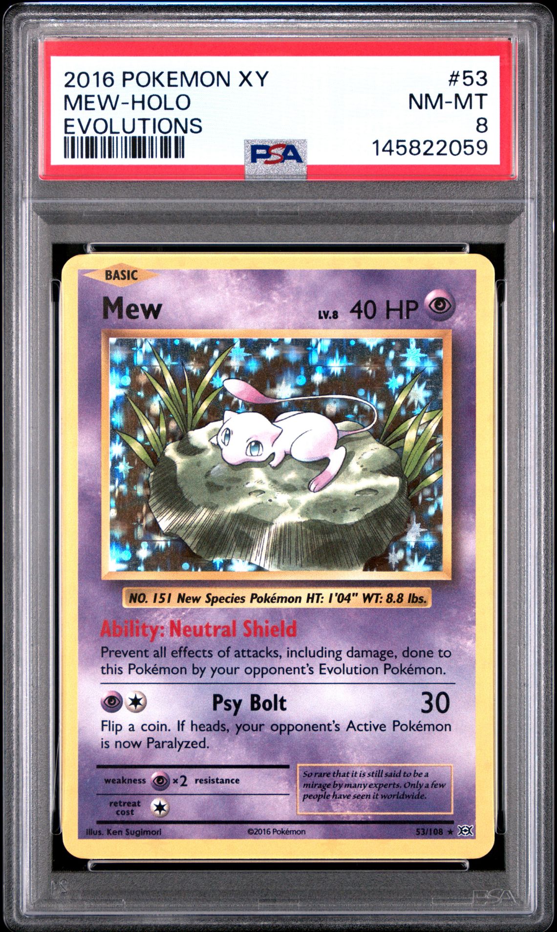 2016 Pokemon POKEMON XY EVOLUTIONS #53 Mew-Holo front