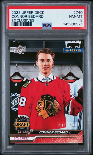 2023 Upper Deck EXCLUSIVES #740 Connor Bedard front