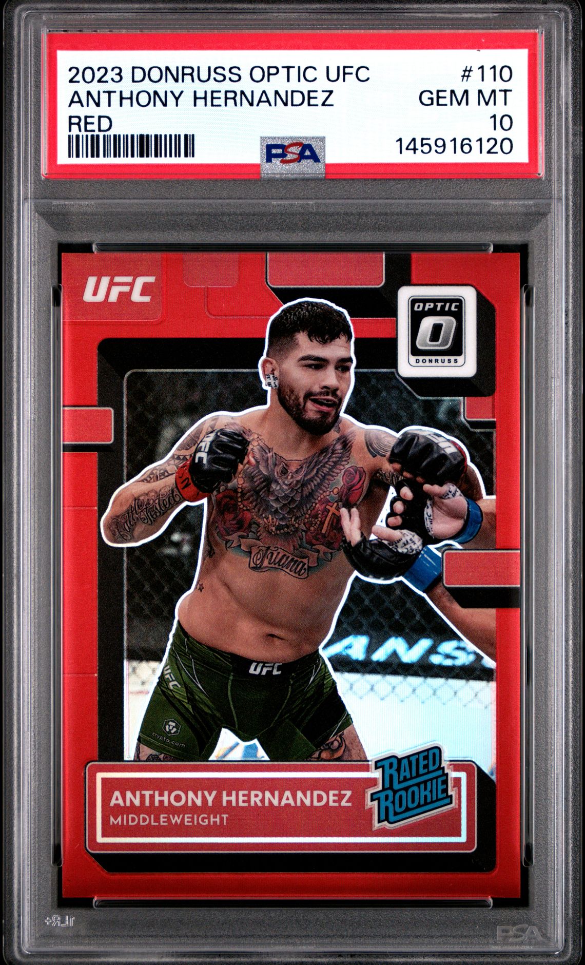 2023 Panini PANINI DONRUSS OPTIC UFC RED #110 Anthony Hernandez front
