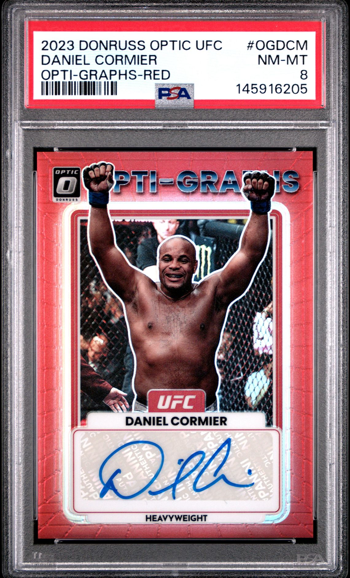 2023 Panini PANINI DONRUSS OPTIC UFC OPTI-GRAPHS OPTI-GRAPHS-RED #OGDCM Daniel Cormier front