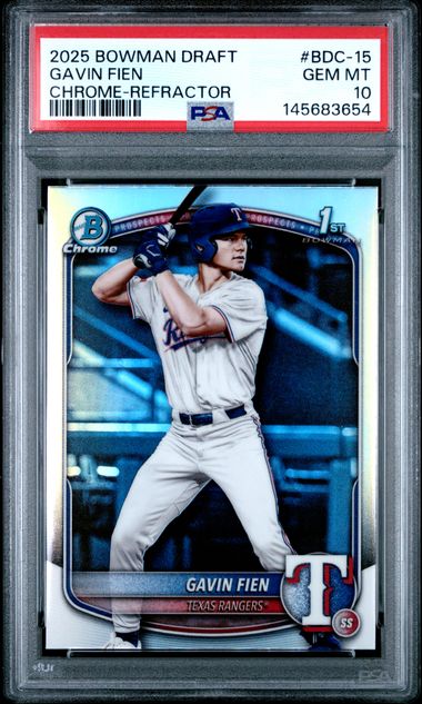 2025 Bowman Bowman Draft Refractor #BDC-15 Gavin Fien front