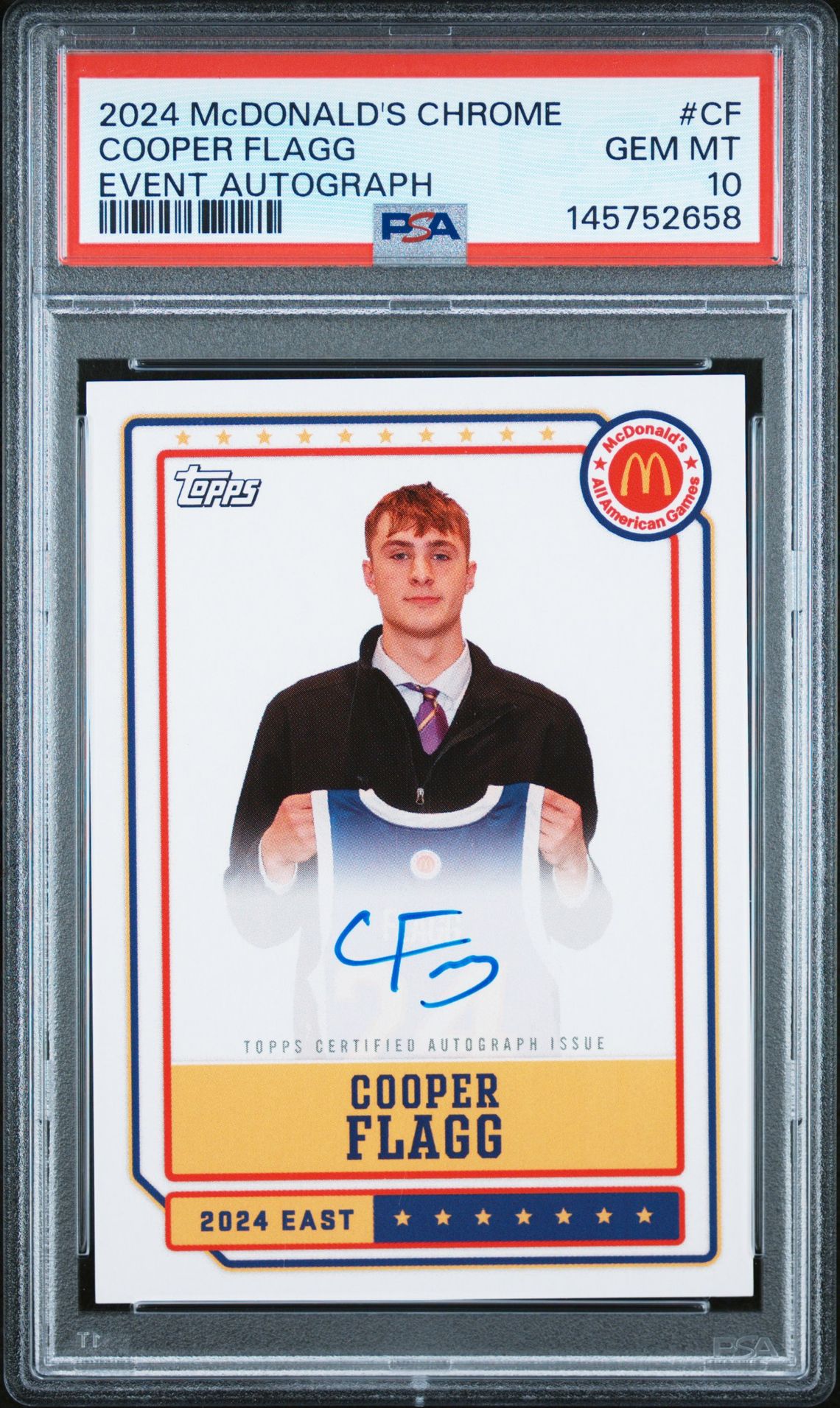 2024 Topps Chrome TOPPS CHROME McDONALD'S ALL AMERICAN EVENT AUTOGRAPHS #CF Cooper Flagg front