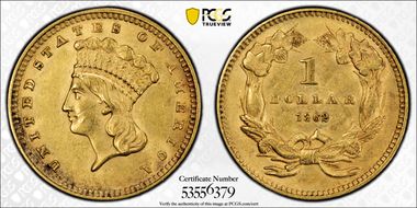 1862 G$1 MS61