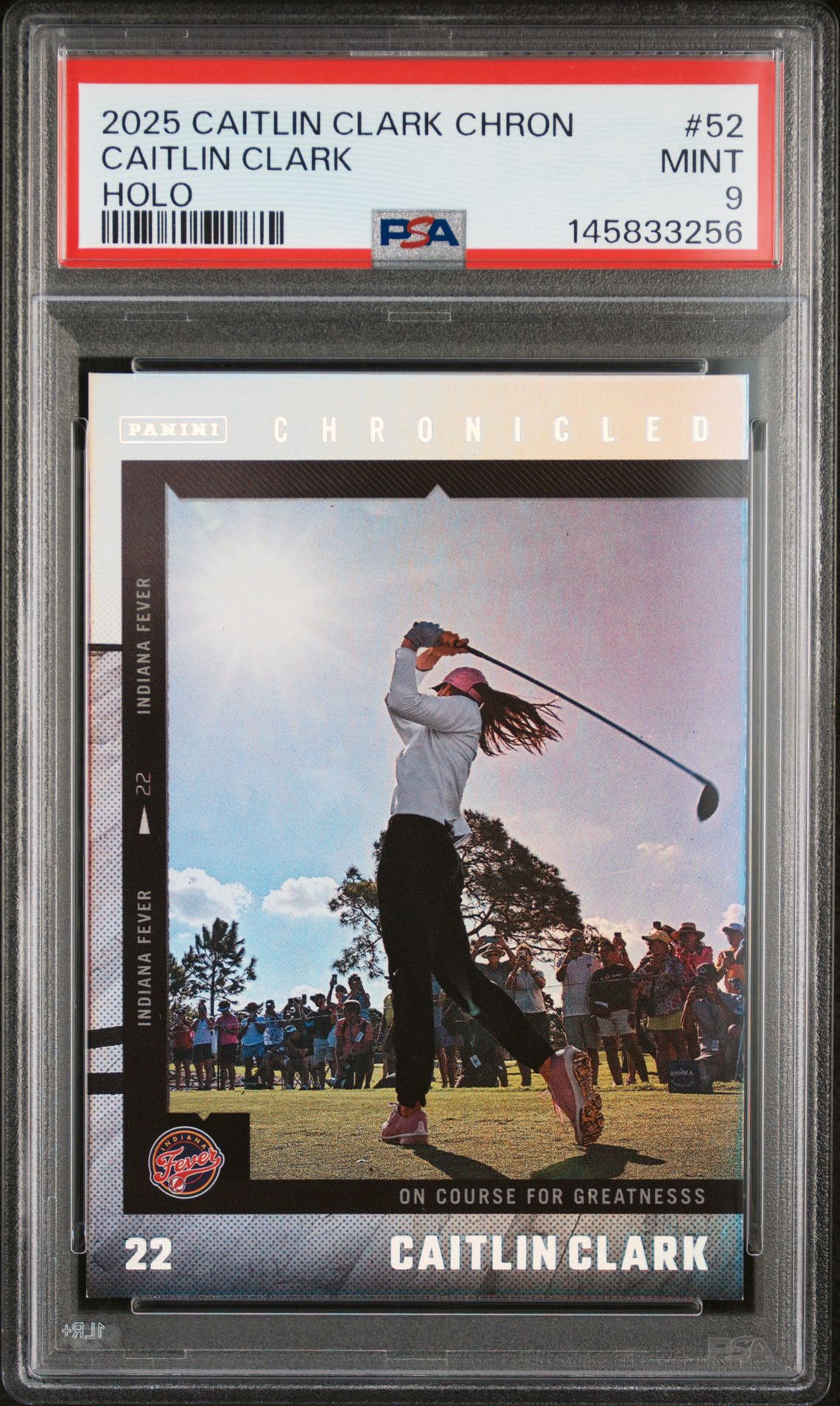 2025 Panini PANINI CAITLIN CLARK CHRONICLED HOLO #52 Caitlin Clark front