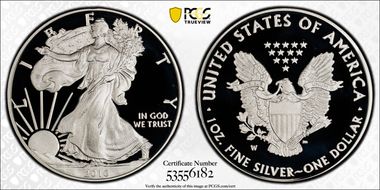 2016-W $1 Silver Eagle 30th Anniversary Lettered Edge PR70DCAM