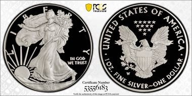 2018-W $1 Silver Eagle PR69DCAM