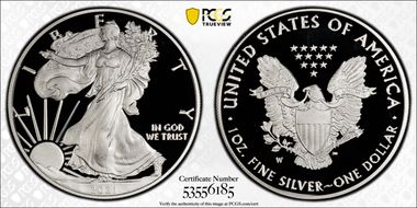 2021-W  $1 Silver Eagle - Type 1 PR70DCAM
