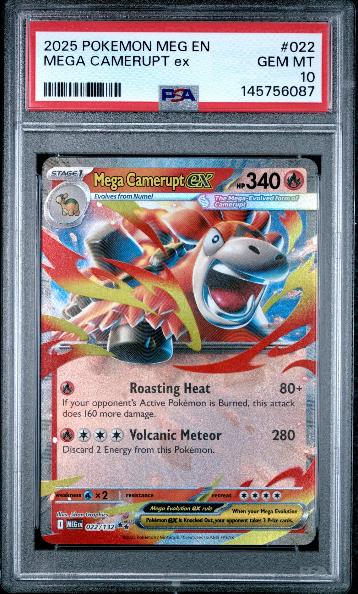 2025 Pokemon #022 Mega Camerupt EX front