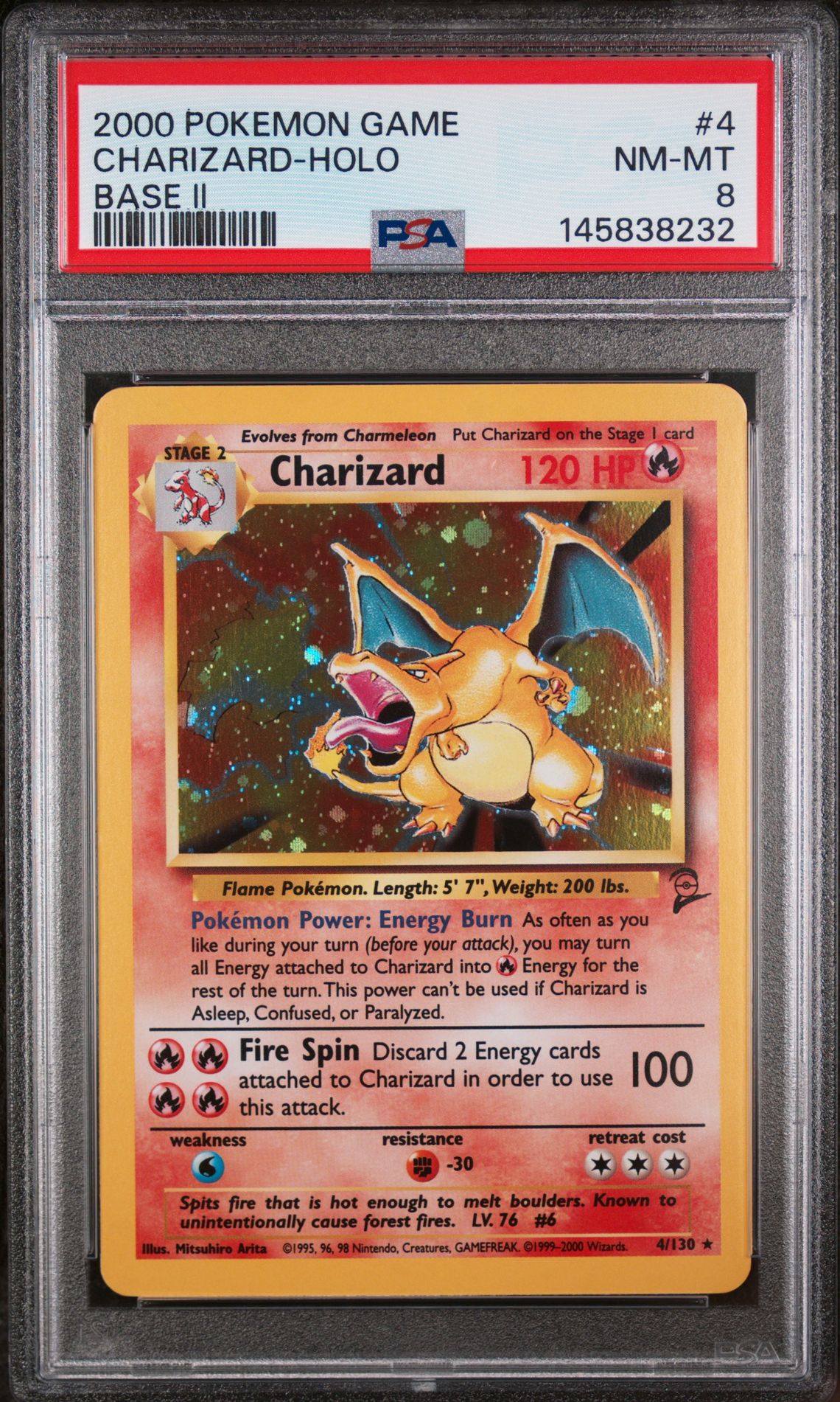 2000 Pokemon POKEMON GAME BASE II #4 Charizard-Holo front