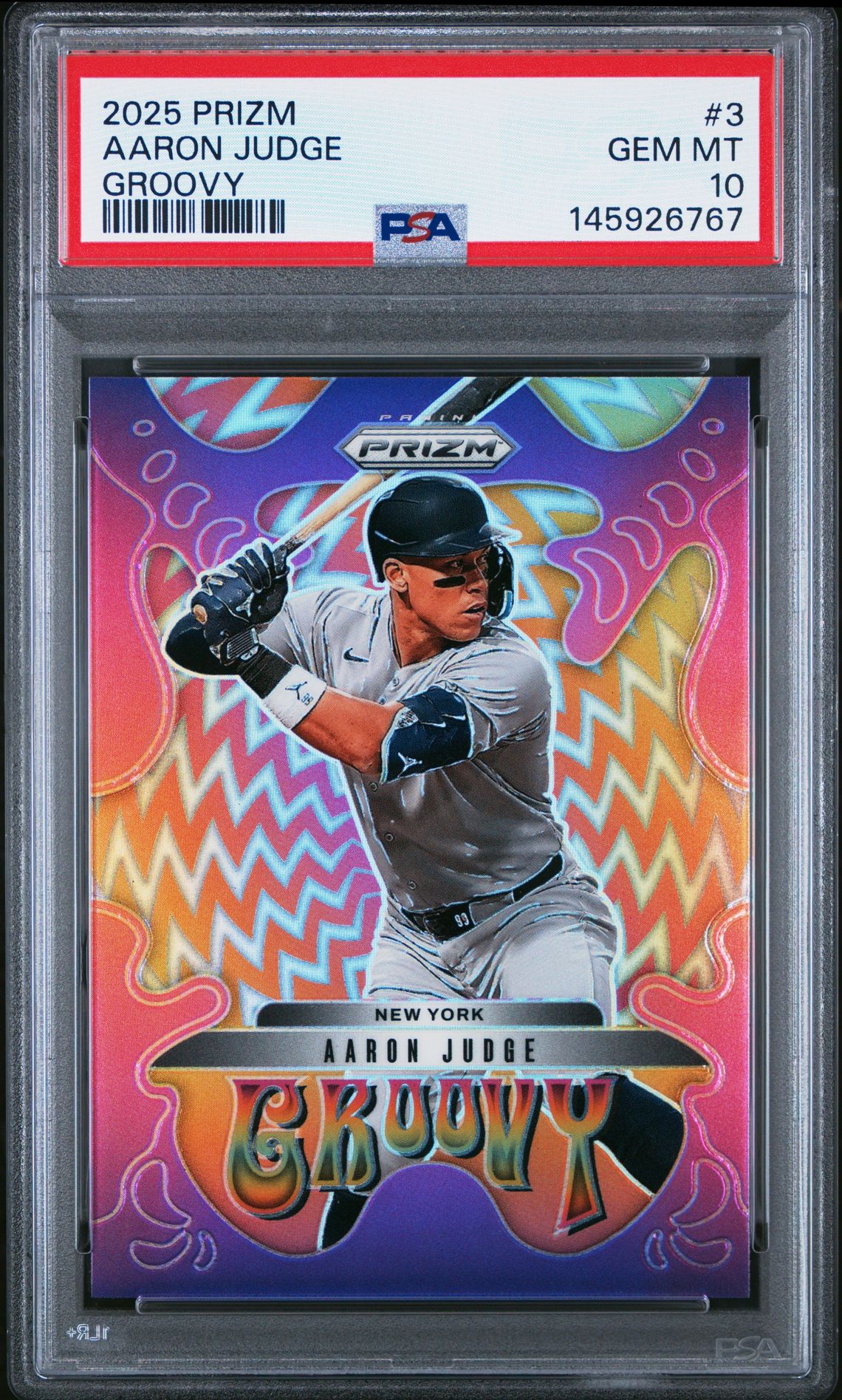 2025 Panini PANINI PRIZM GROOVY #3 Aaron Judge front