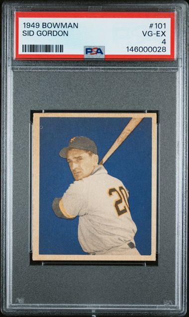 1949 Bowman #101 Sid Gordon front