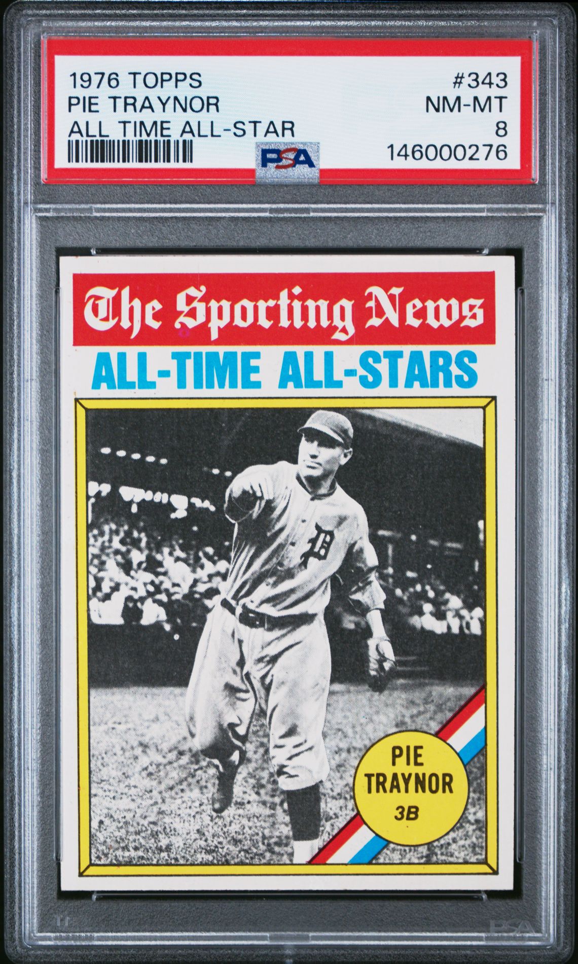 1976 Topps TOPPS ALL TIME ALL-STAR #343 Pie Traynor front
