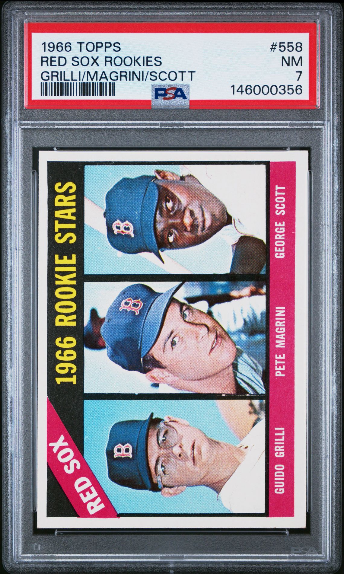 1966 Topps TOPPS GRILLI/MAGRINI/SCOTT #558 Red Sox Rookies front
