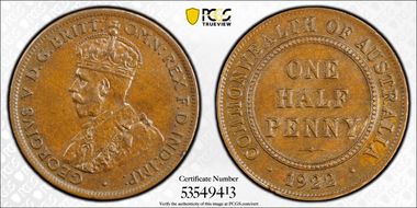 1922 1/2D MS64BN