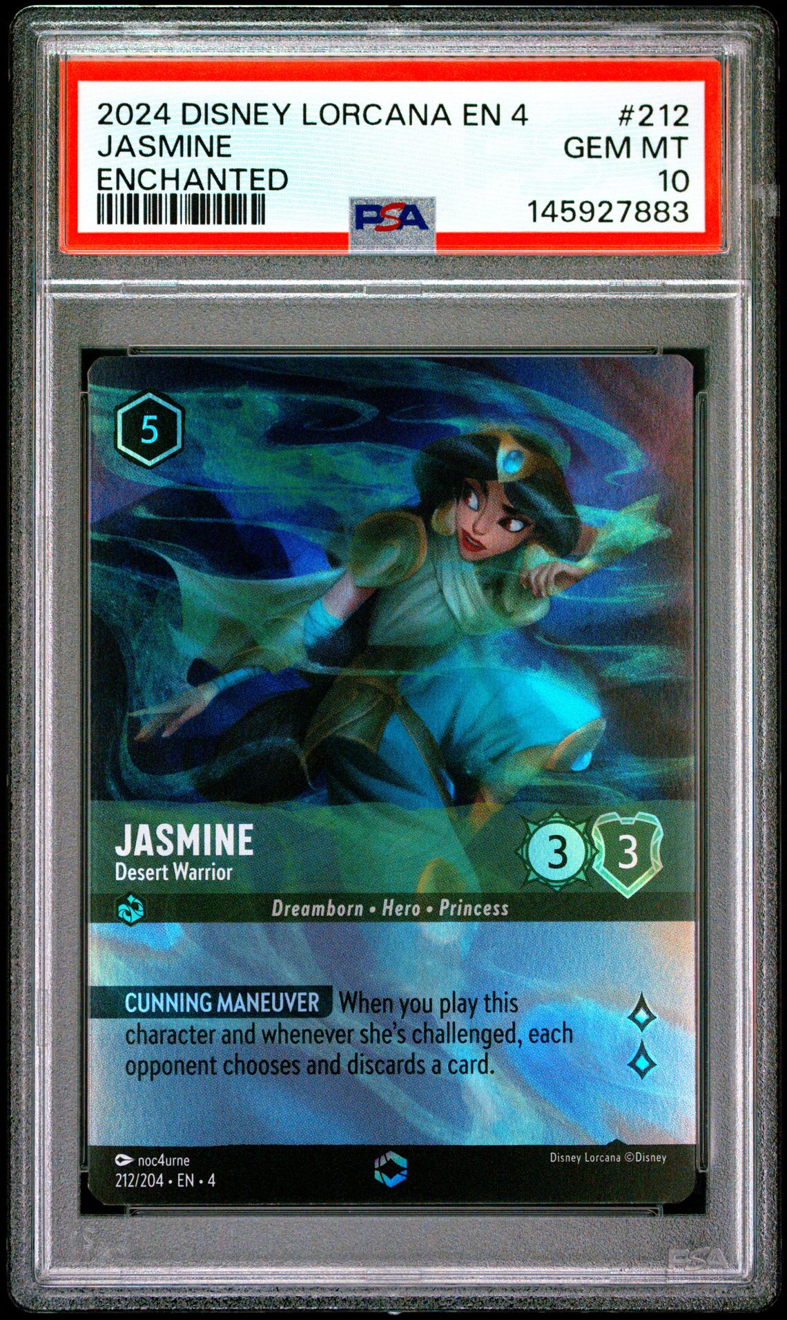 2024 Disney DISNEY LORCANA EN 4-URSULA'S RETURN ENCHANTED #212 Jasmine front