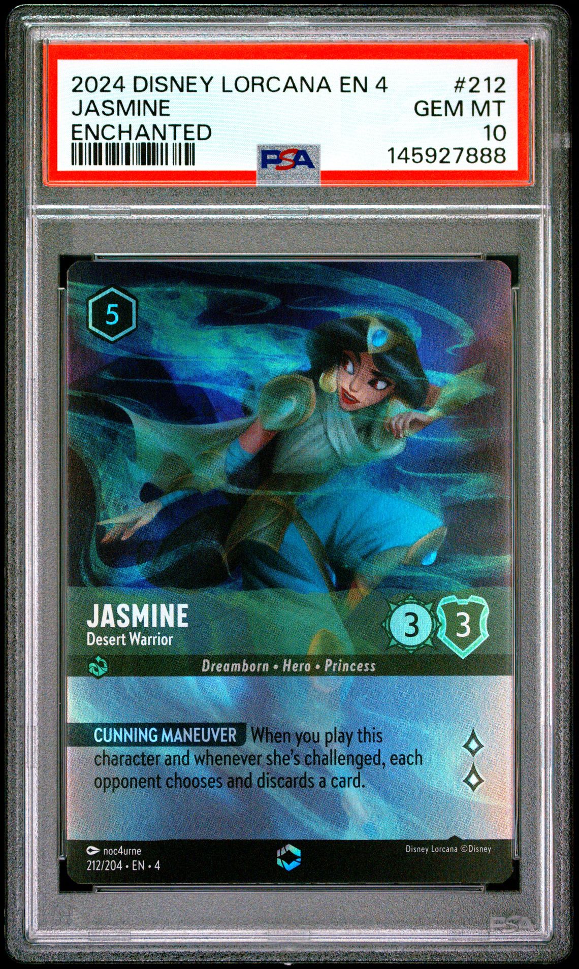 2024 Disney DISNEY LORCANA EN 4-URSULA'S RETURN ENCHANTED #212 Jasmine front