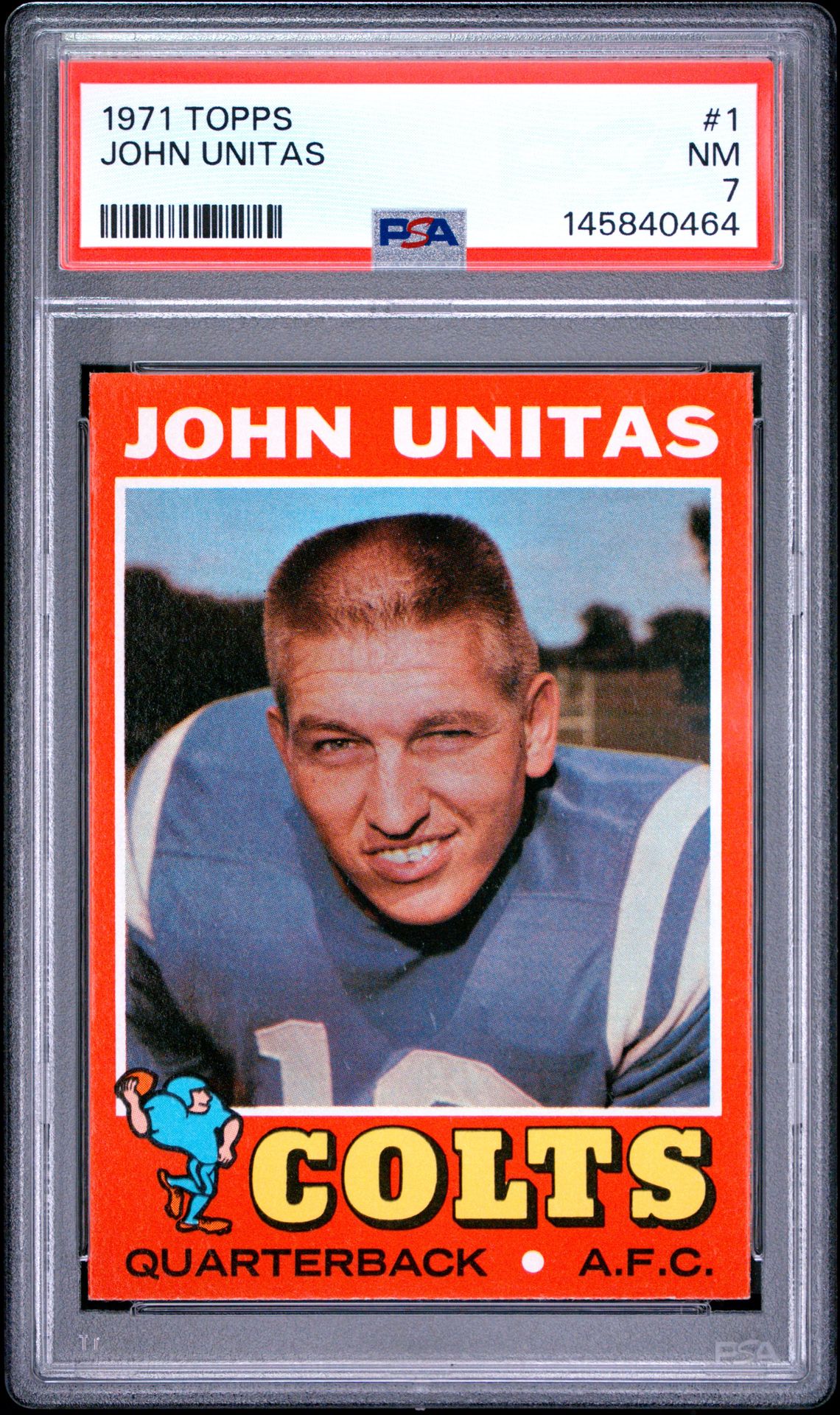1971 Topps John Unitas #1 Nm 7 front