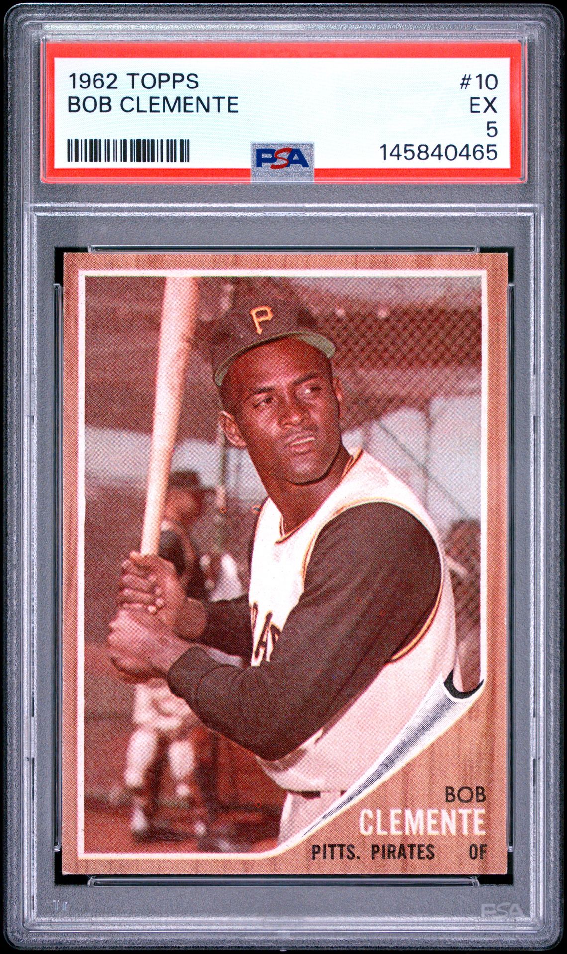 1962 Topps Bob Clemente #10 Ex 5 front