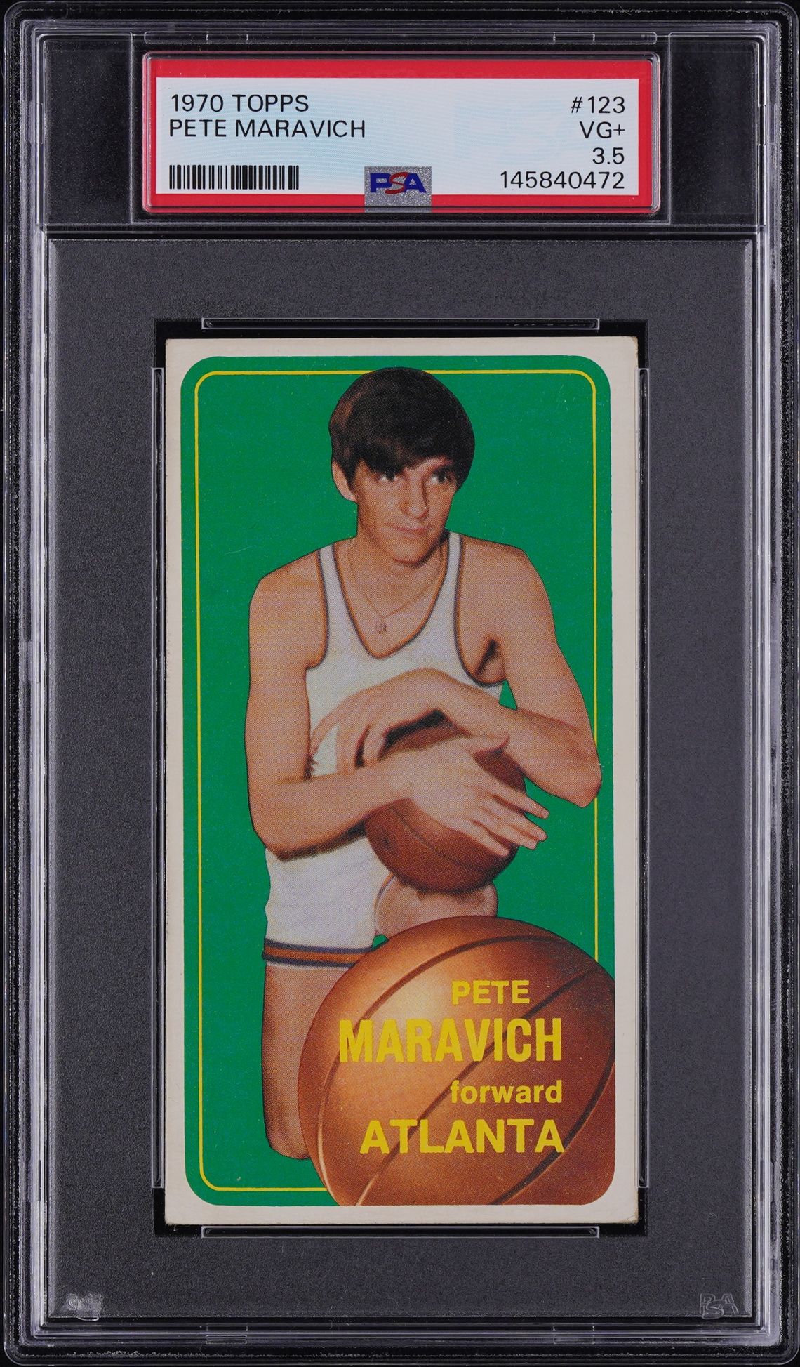 1970 Topps Pete Maravich #123 Vg+ 3.5 front