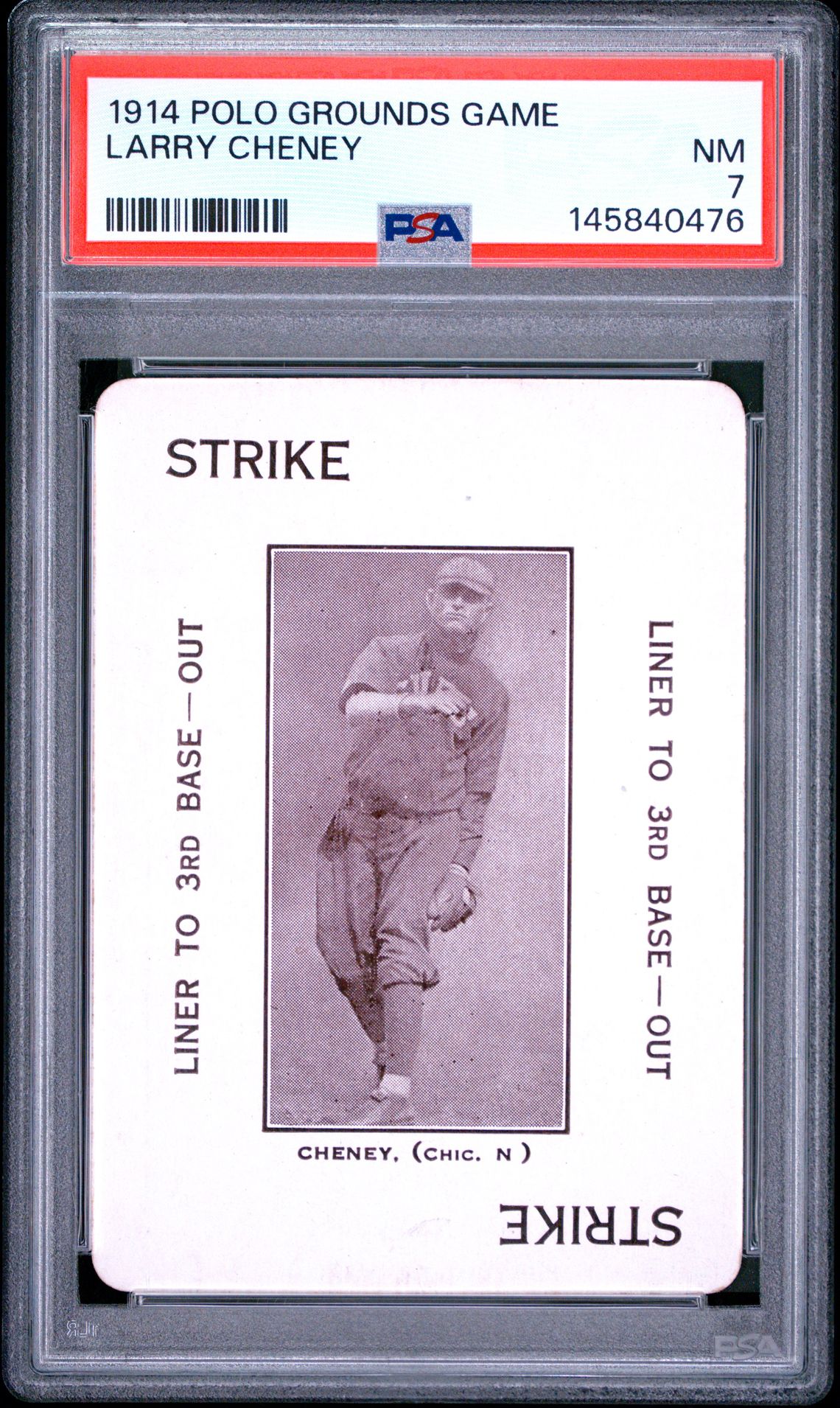 1914 Polo Grounds Game Larry Cheney Nm 7 front