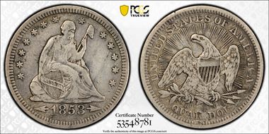 1853 25C Arrows and Rays N1