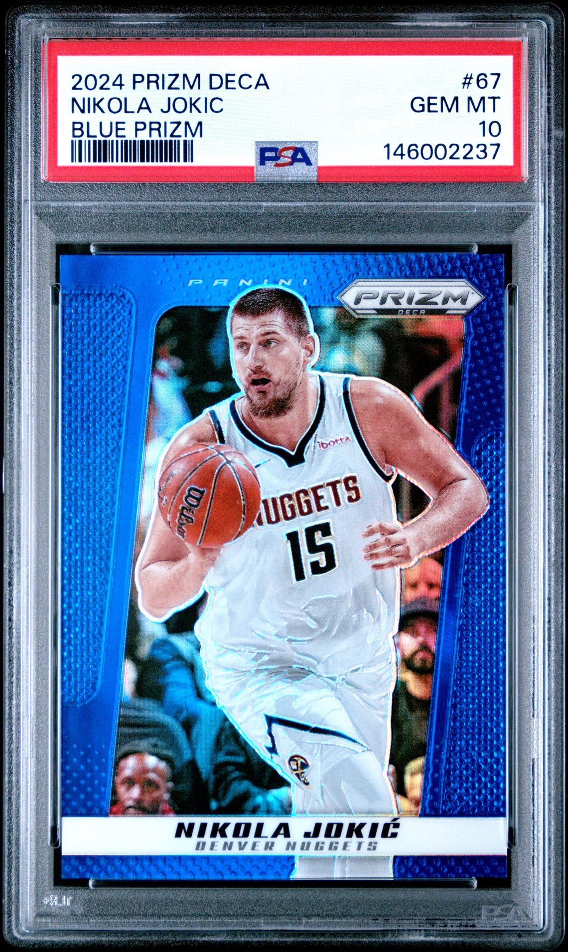 2024 Panini PANINI PRIZM DECA BLUE PRIZM #67 Nikola Jokic front