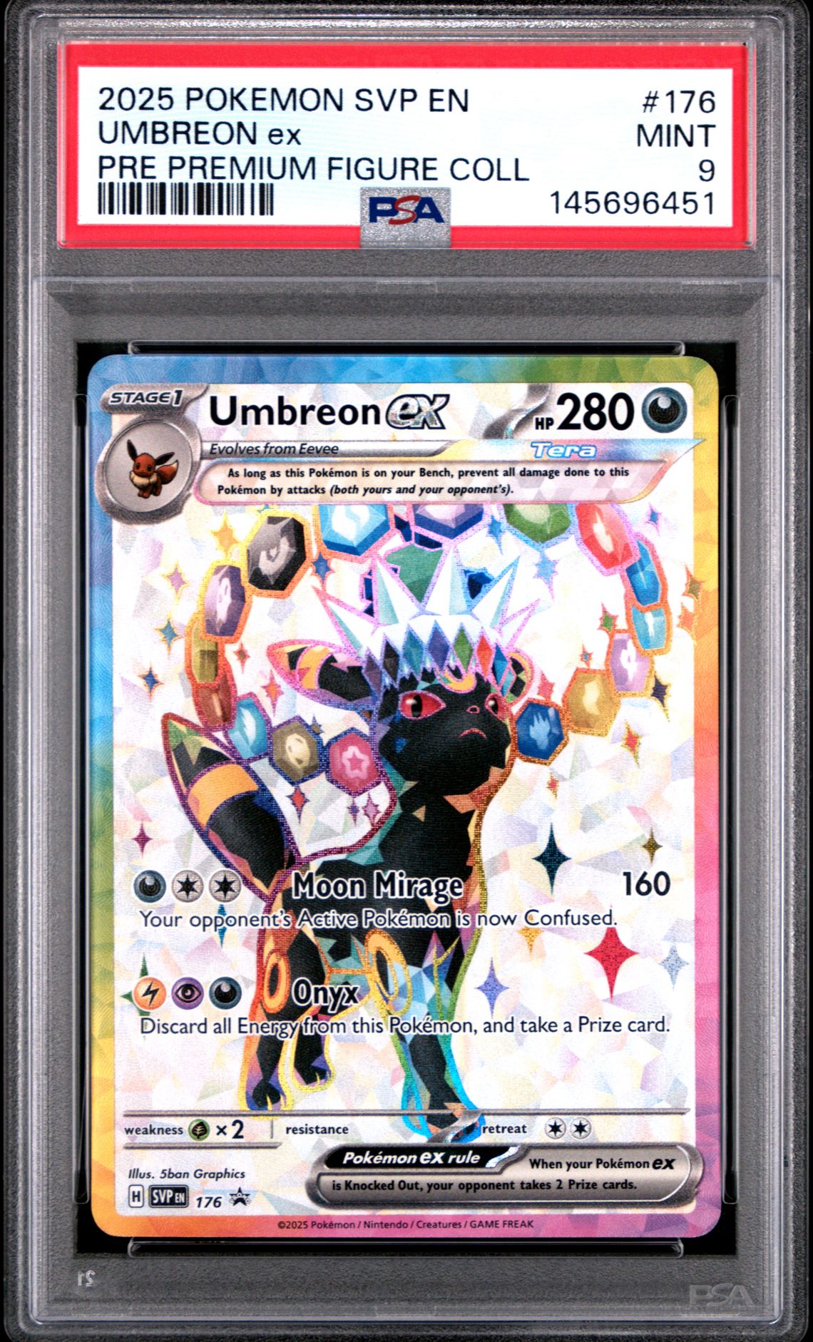 2025 Pokemon Svp En-Sv Black Star Promo Umbreon Ex #176 (Pre Premium Figure Coll) Mint 9 front