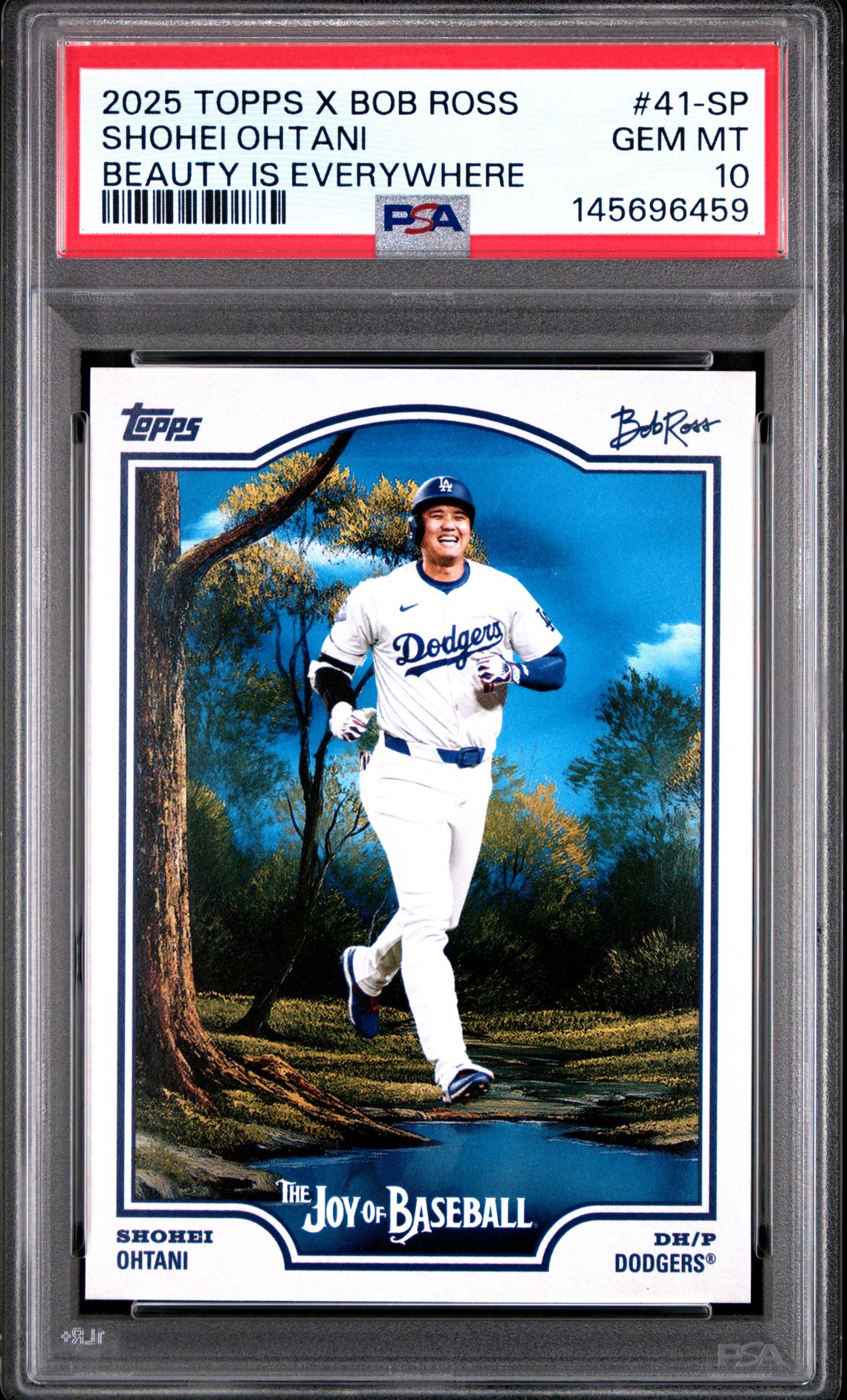 2025 Topps X Bob Ross The Joy Of Baseball Shohei Ohtani #41-Sp (Beauty Is Everywhere) Gem Mt 10 front view - PSA graded GEM MT 10