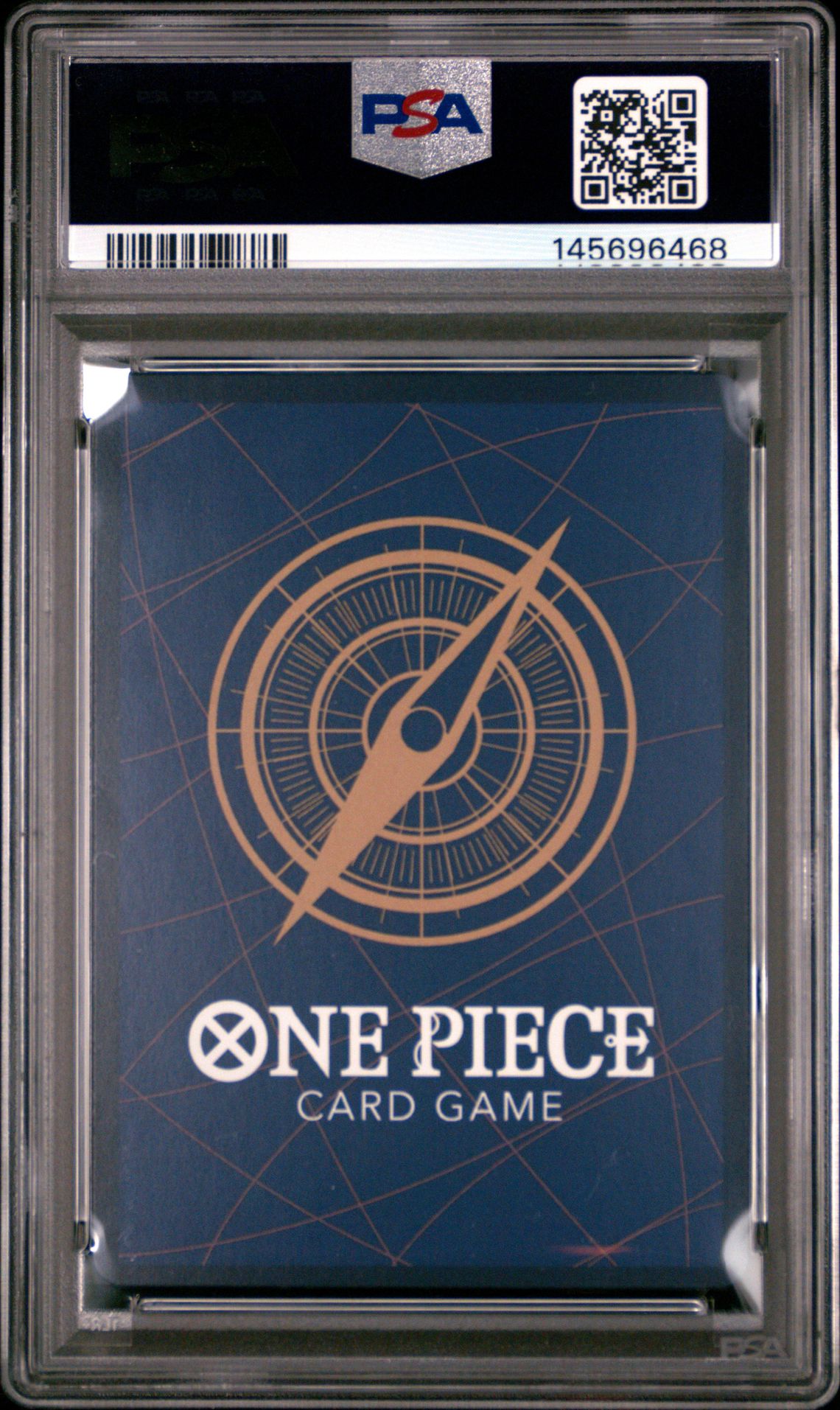 2025 One Piece Op11-A Fist Of Divine Speed Honesty Impact #018 (Alternate Art) Gem Mt 10 back view - PSA certificate #145696468