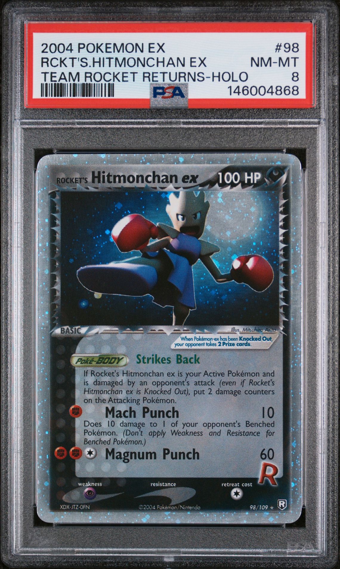 2004 Pokemon #98 Rckt's.Hitmonchan EX front
