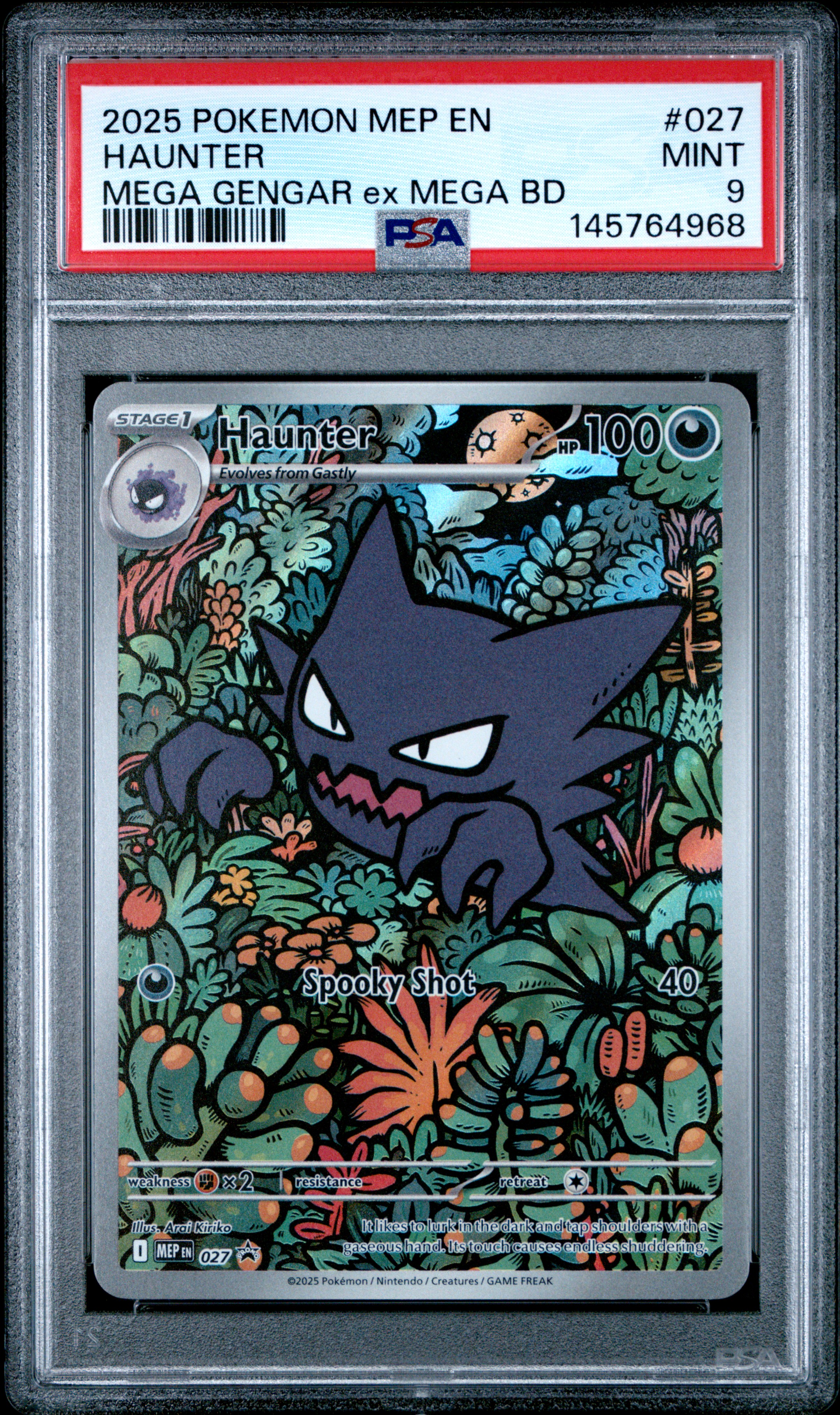 2025 #027 Haunter PSA 9 Mep EN-Me Black Star Promo