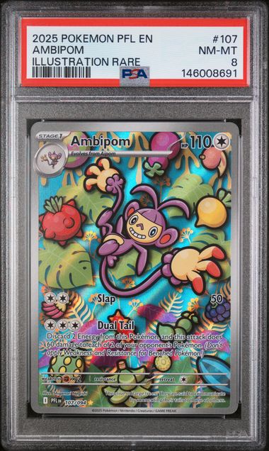2025 Pokemon Pokemon Pfl En-Phantasmal Flames ILLUSTRATION RARE #107 Ambipom front