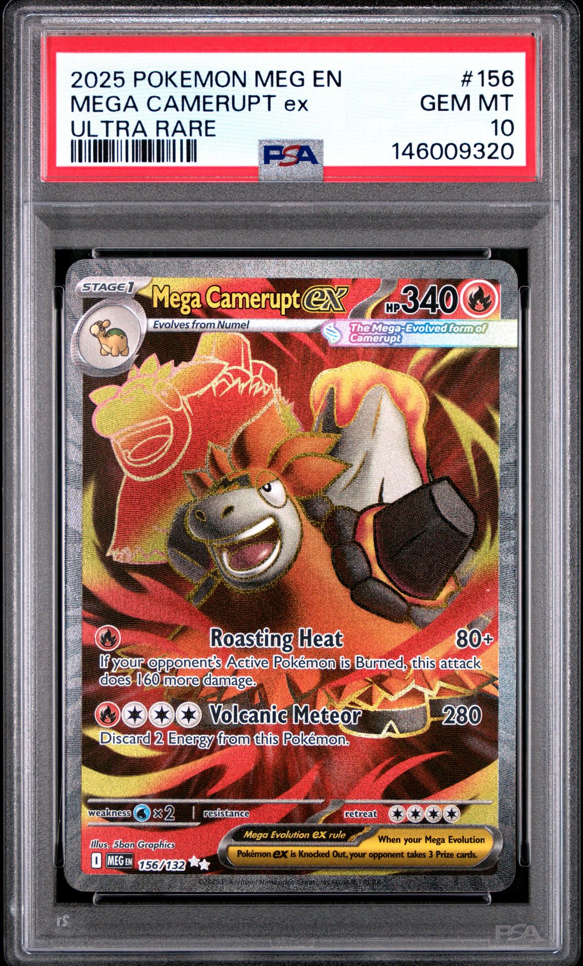 2025 Pokemon #156 Mega Camerupt Ex front