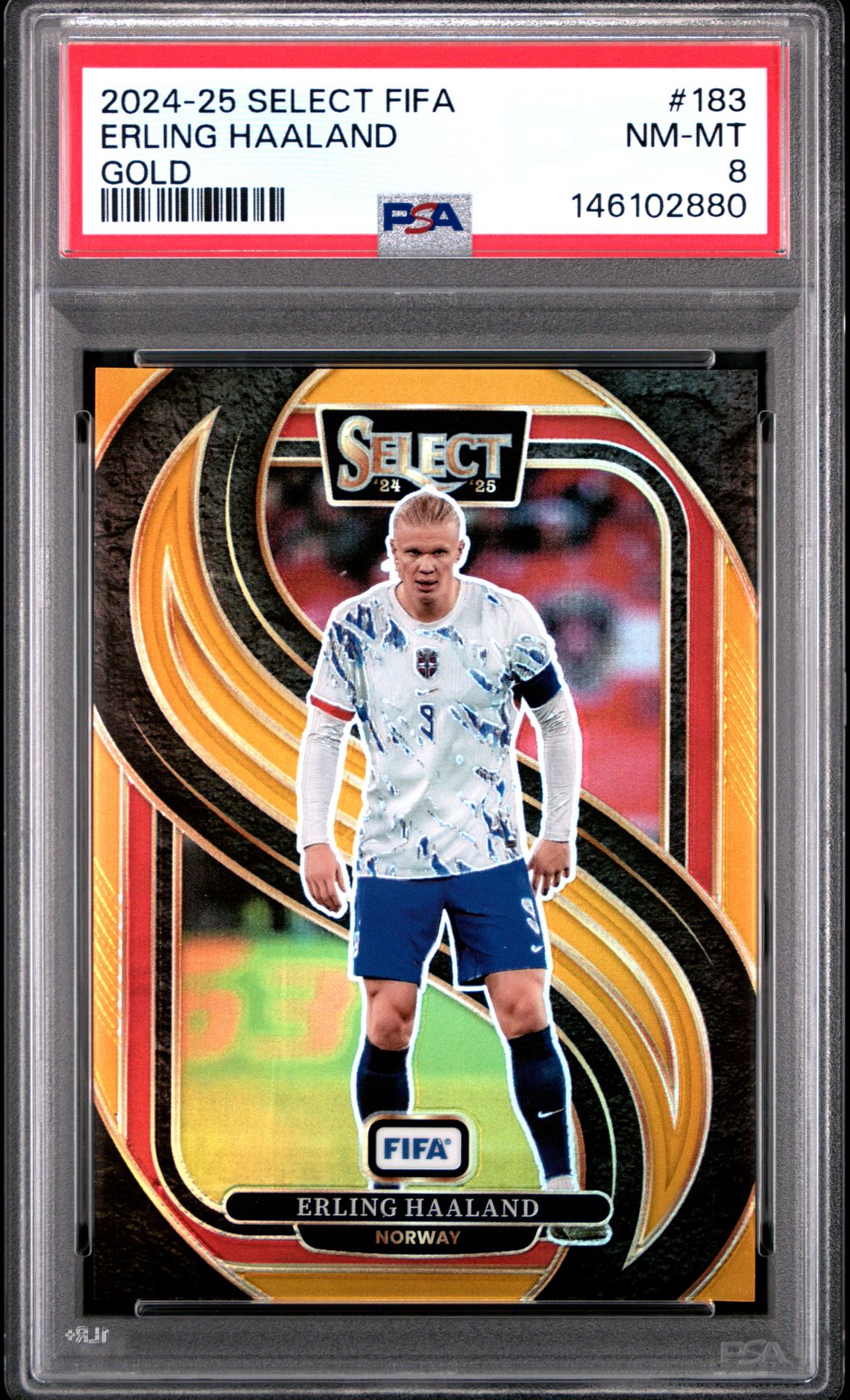 2024-25 Panini PANINI SELECT FIFA GOLD #183 Erling Haaland front