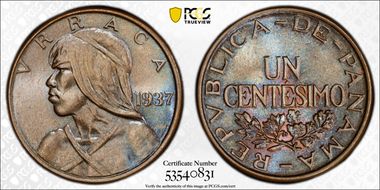 1937 1C KM-14 MS65BN
