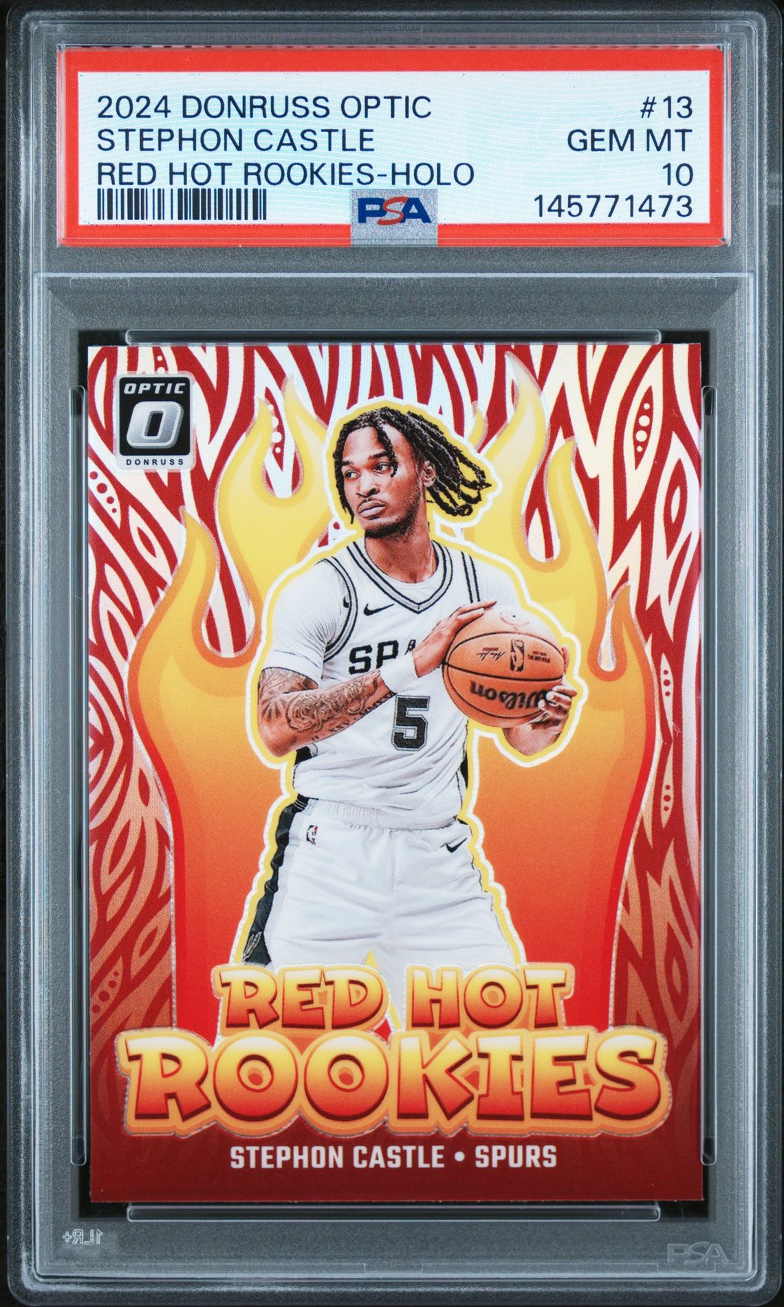 2024 Panini PANINI DONRUSS OPTIC RED HOT ROOKIES HOLO #13 Stephon Castle front