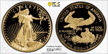 1988-P $5 Gold Eagle PR69DCAM
