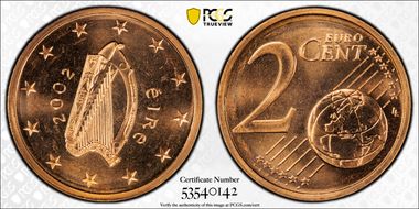 2002 € 0.02 MS67RD